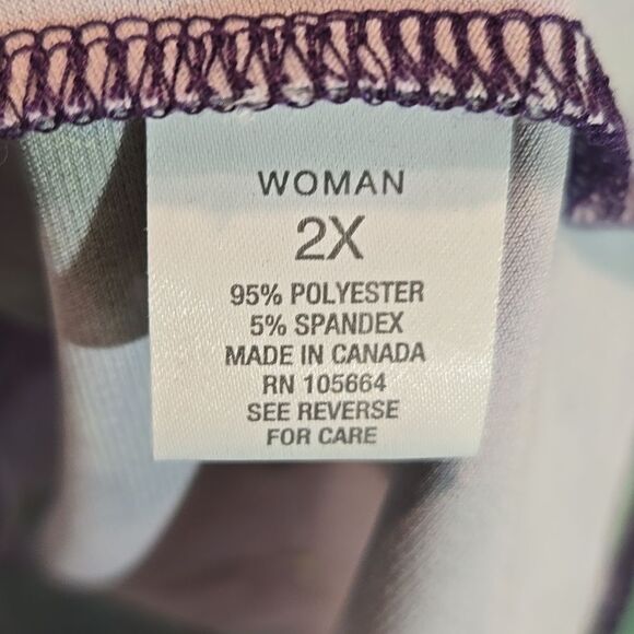 Roz & Ali Floral Plus Size 2x Top - Picture 6 of 9